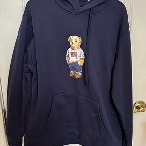 Navy blue bear hoodie